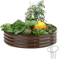 Galvanized Metal Raised Garden Bed Kit by ZFHgarden