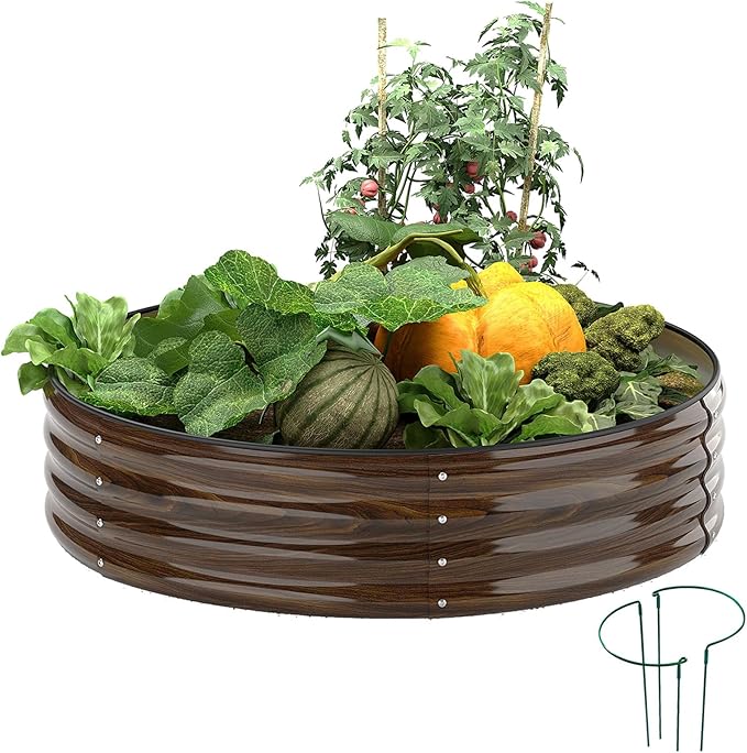Galvanized Metal Raised Garden Bed Kit by ZFHgarden