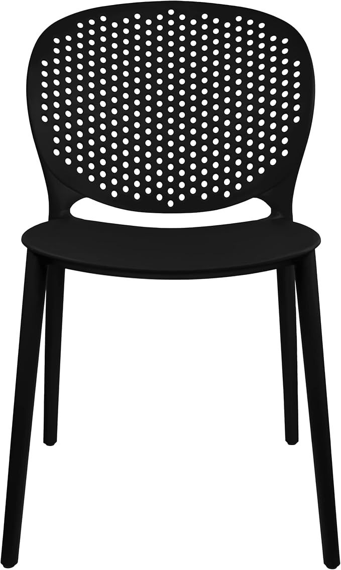 2xhome Set of 3 Patio Dining Chairs | Modern Stackable Outdoor Pool Side Chair - Image 6