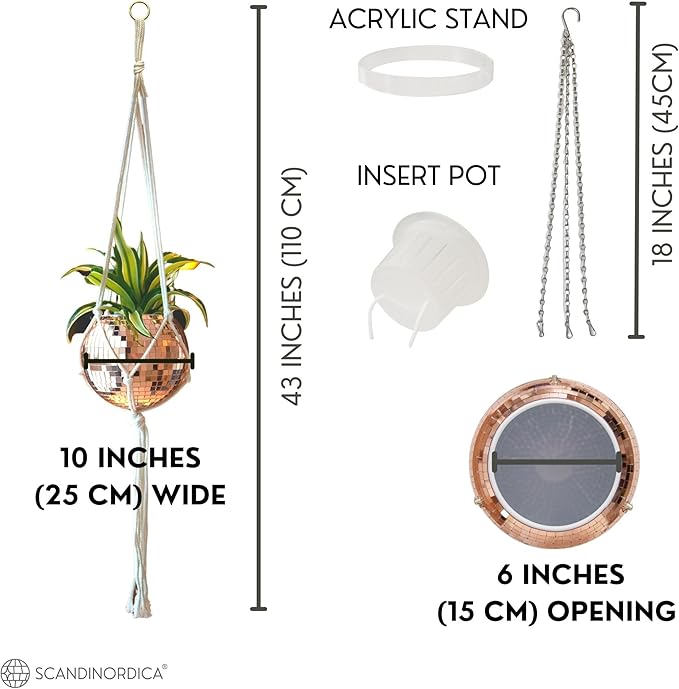 SCANDINORDICA Disco Ball Planter – Value Package: Mirror Disco Planter - Image 3