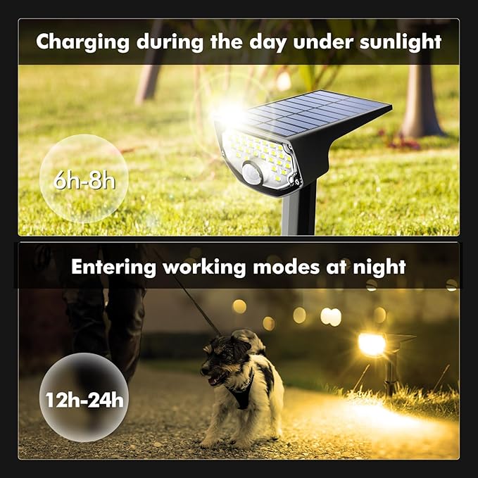 AloftSun Solar Motion Sensor Outdoor Lights, Waterproof Motion Sensor Spot - Image 7