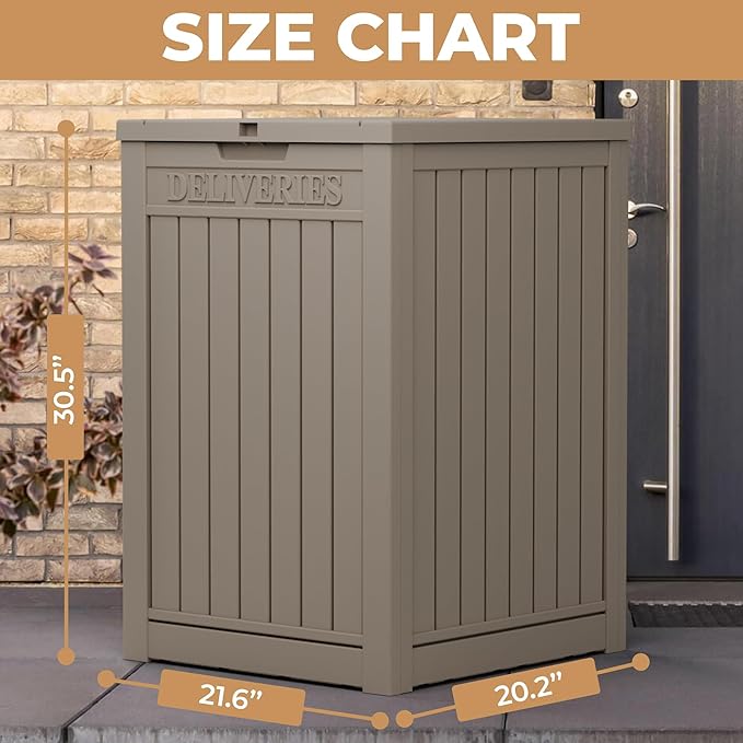 55 Gallon Package Delivery Box for Outside, Weather Resistant UV Protection - Image 4