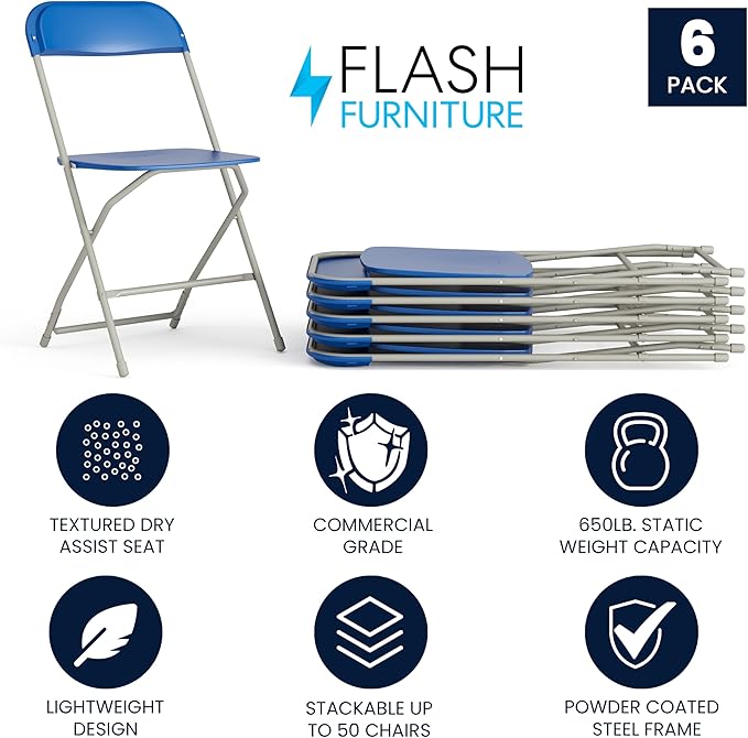 Flash Furniture Hercules Series Plastic Folding Chair - Image 3