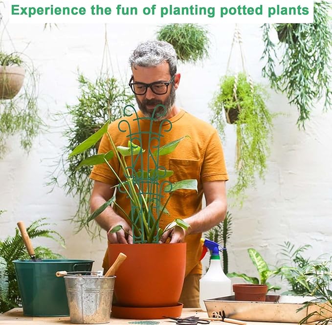 Plant Trellis for Potted Plants 12 Pack Stackable Indoor Outdoor Climbing - Image 3