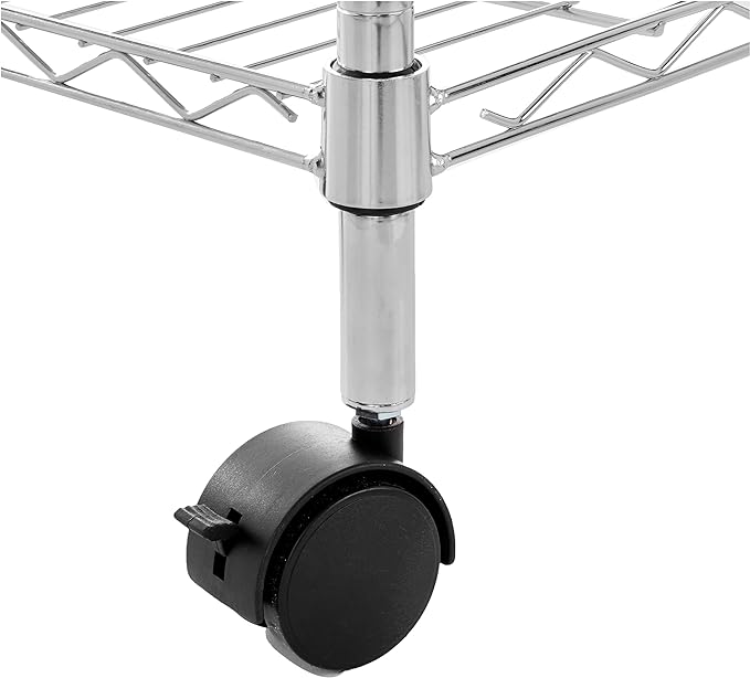Amazon Basics 3-Shelf Heavy Duty Adjustable Wire Shelving Storage Rack on 2" PP - Image 4