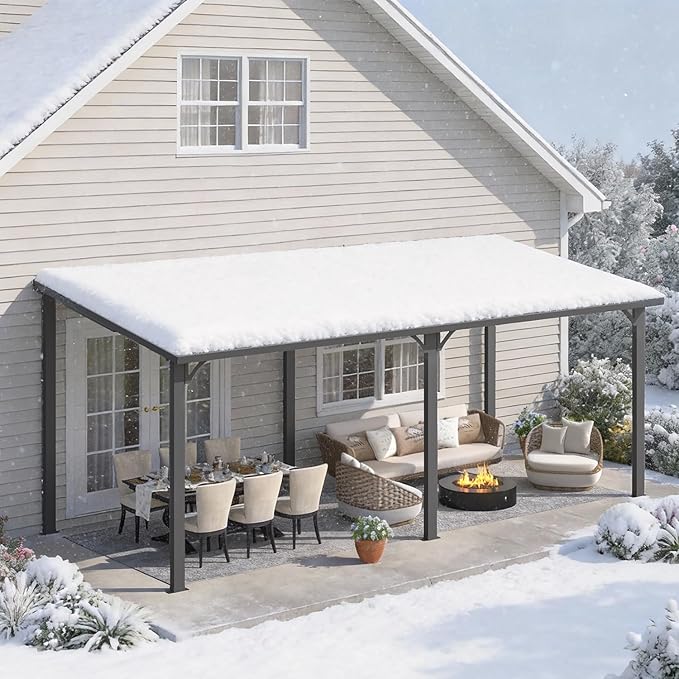 AECOJOY 10' x 20' Outdoor Hardtop Metal Gazebo - Image 5