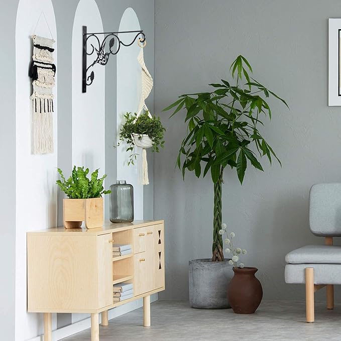 Hanging Plants Bracket, 4 Pack 12 inch Wall Planter Hook - Image 4
