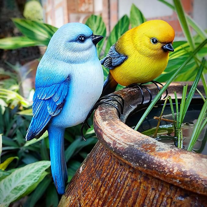 Garden Bird Statue Flower Pot Hugger Outdoor Decor - Image 7