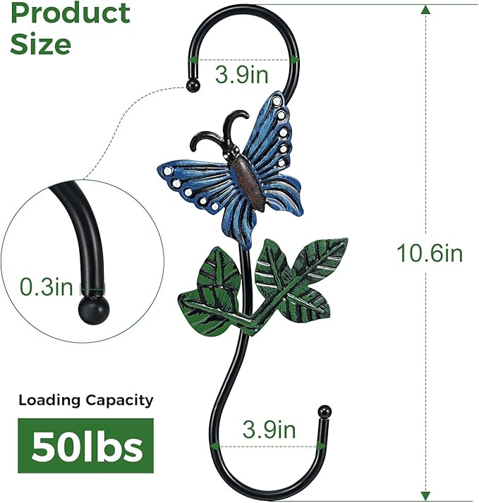 Large Decorative S Hooks, Beautiful and Vivid Plant Hook - Image 2