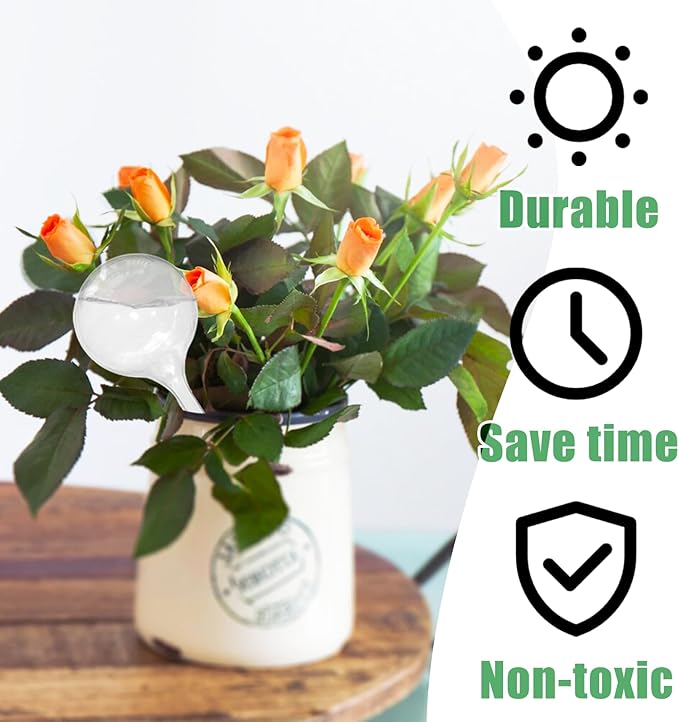 20 PCS Clear Plant Watering Globes, Plastic Watering Bulbs, Self Watering - Image 4