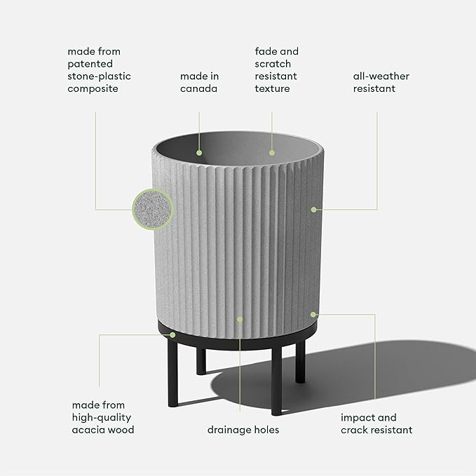Veradek Demi Series Round Planter w/ Stand - Image 2