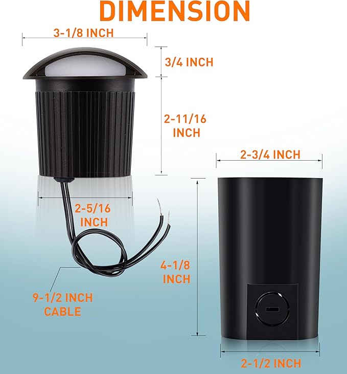 CLOUDY BAY 5W Well Lights Low Voltage Landscape Lighting, 12V-24V Waterproof - Image 8