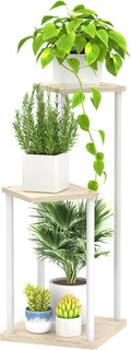 3 Tier Plant Stand Indoor Outdoor, Metal Wood Tiered Corner Plant Stands Pot by Oppro