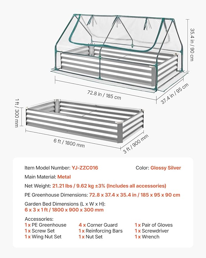 VEVOR 6x3x1FT Metal Raised Garden Bed - Image 7