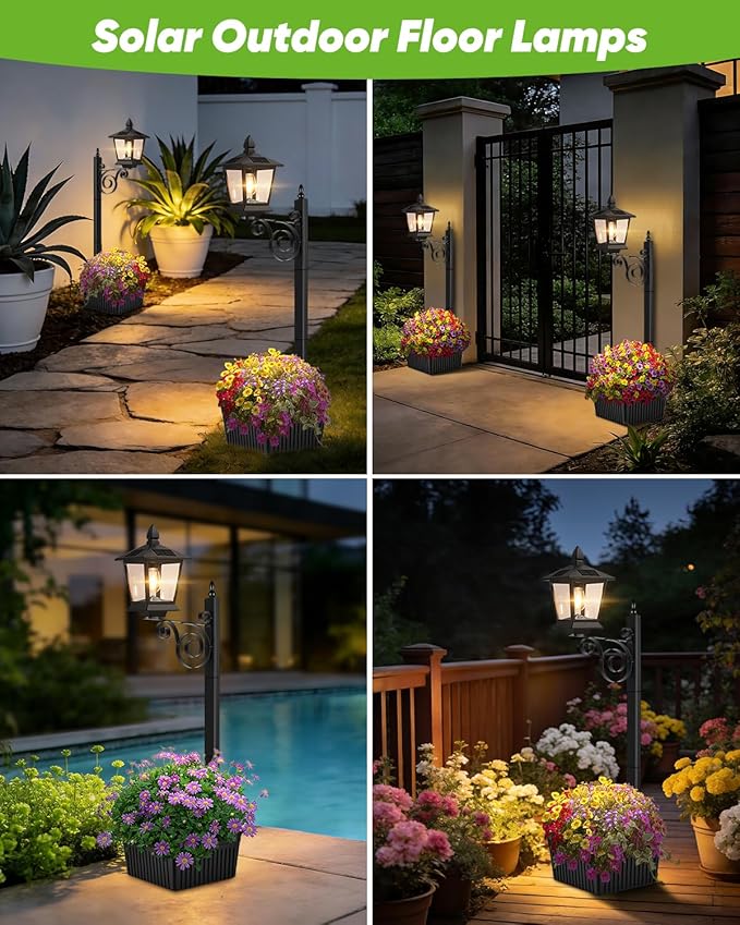 2-Pack Solar Lamp Post Light - Image 8
