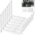 Y&M 6 Pack Adjustable Planter Brackets, Universal Window Box Brackets, Heavy by YM