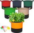 7-Gallon Grow Bags for Potato Planting: 6 Pack Heavy Duty 350G Thickened Tomato by RVZHI