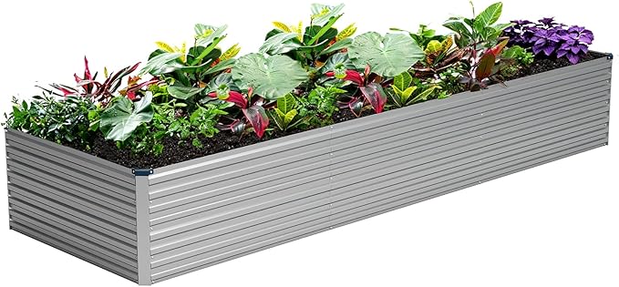 Vengarus 12x2x2FT Galvanized Raised Garden Bed Kit, Large Rectangle Elevated by Vengarus