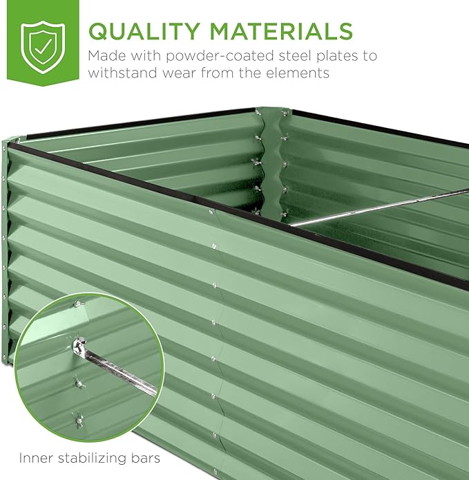 Best Choice Products 6x3x2ft Outdoor Metal Raised Garden Bed, Deep Root Box - Image 6