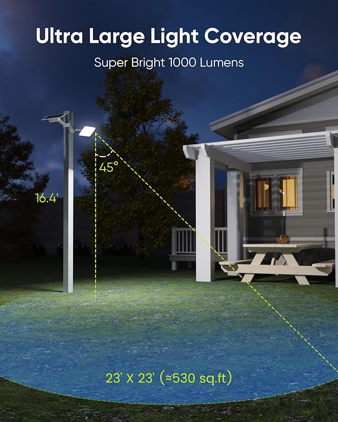 JACKYLED Solar Dusk to Dawn Light Outdoor 1000 Lumens 299 LED Solar Security - Image 4