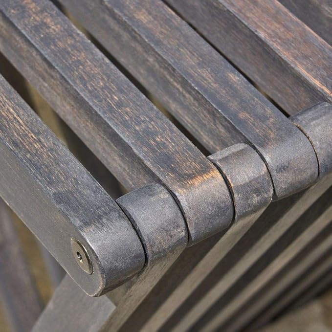Christopher Knight Home Esme Outdoor Acacia Wood Bench, Dark Gray Finish - Image 9