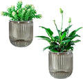 Melphoe Self Watering Pots for Indoor Plants Planter, 4.7 Inch 2 Pack Planters by Melphoe