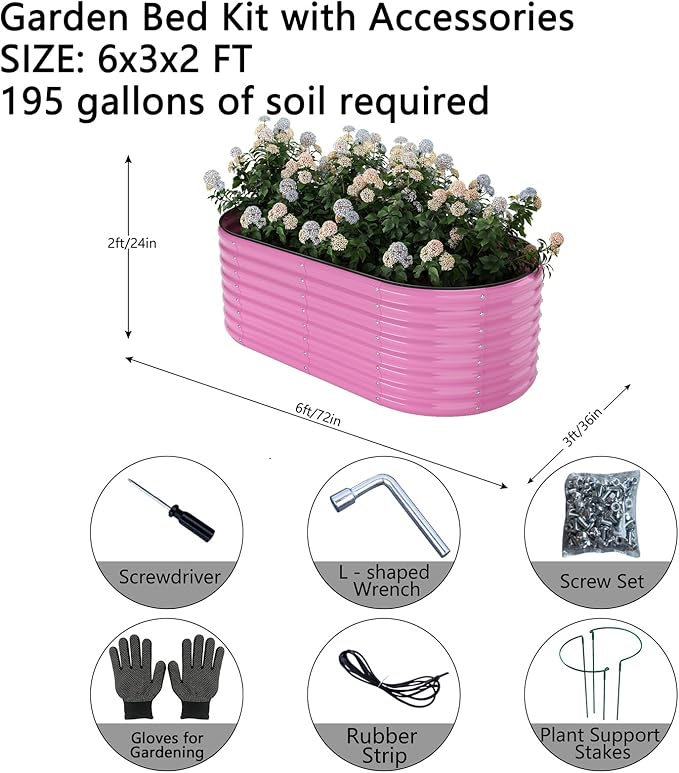Galvanized Metal Planter Raised Garden Bed Kit - Image 3