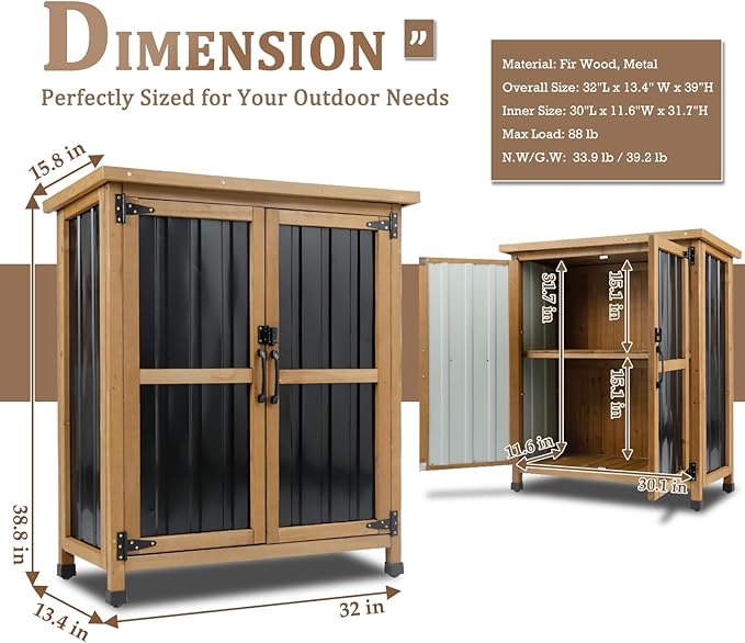 PetsCosset Weatherproof Outdoor Storage Cabinet - Image 3