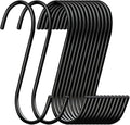 30 Pack 3.7 inch Length S Hooks Black Steel S Shaped Hooks by ESFUN