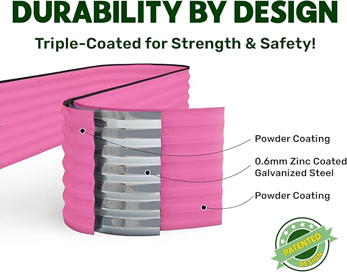 9-in-1 Galvanized Steel Raised Garden Bed // 8×2×1.5 ft Modular Planter - Image 5