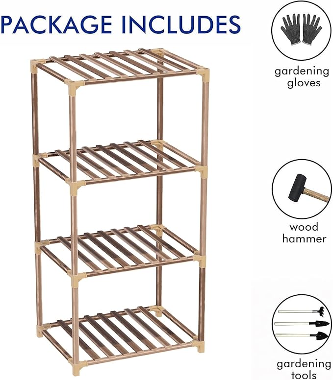 New England 4-Tier Wooden Plant Stand - Image 6