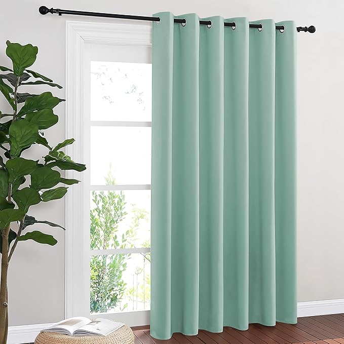 NICETOWN Blackout Sliding Door Curtains 84 Inch Length, Extra Wide Room Divider by NICETOWN