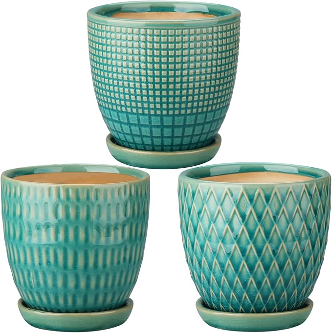 Oairse 4 inches Ceramic Planters Pots by Oairse