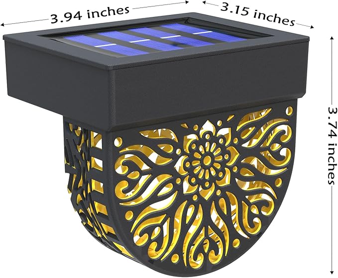 Solar Fence Lights 6 Pack Solar Deck Lights Waterproof LED Step Wall Outdoor - Image 7