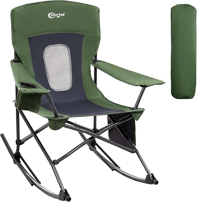 Portal Outdoor Rocking Chair Camping Folding Portable Rocker by PORTAL