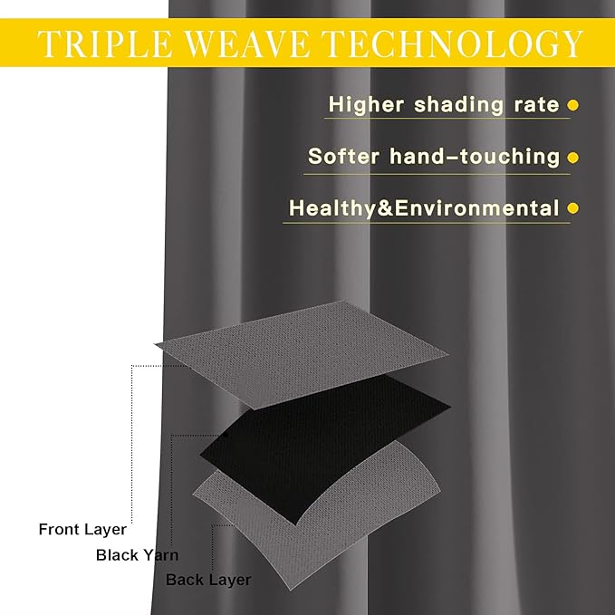 NICETOWN Sliding Door Curtains, Wide Thermal Blackout Patio Door Curtain Panel - Image 3
