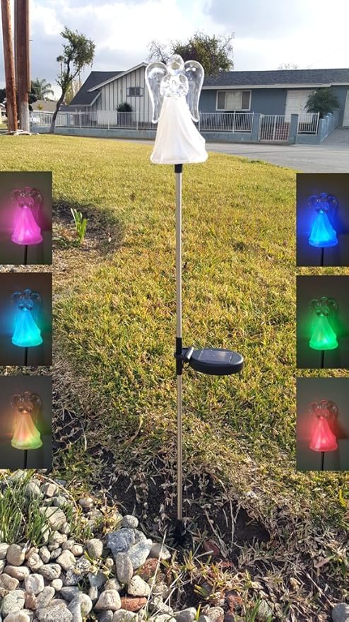 Solar Garden Stake Lights with Color Changing LED or Regular White LED - Image 2