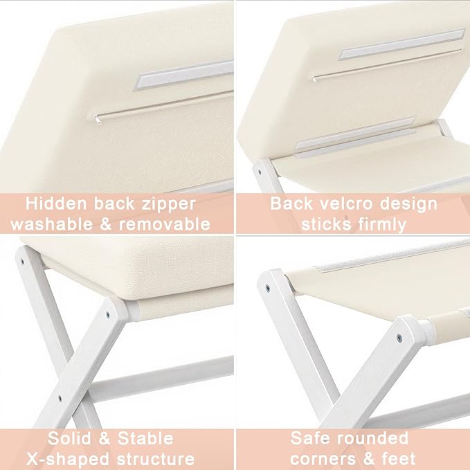 Foldable Foot Stool Ottoman, Modern Foot Rest - Image 5