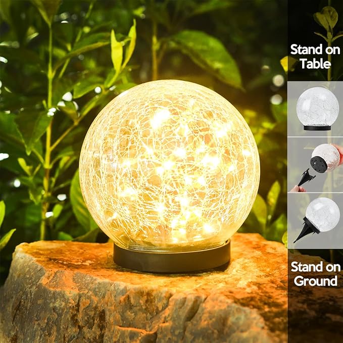 Outdoor Waterproof IP65 Solar Globe Lights, Led Solar Light Balls - Image 7
