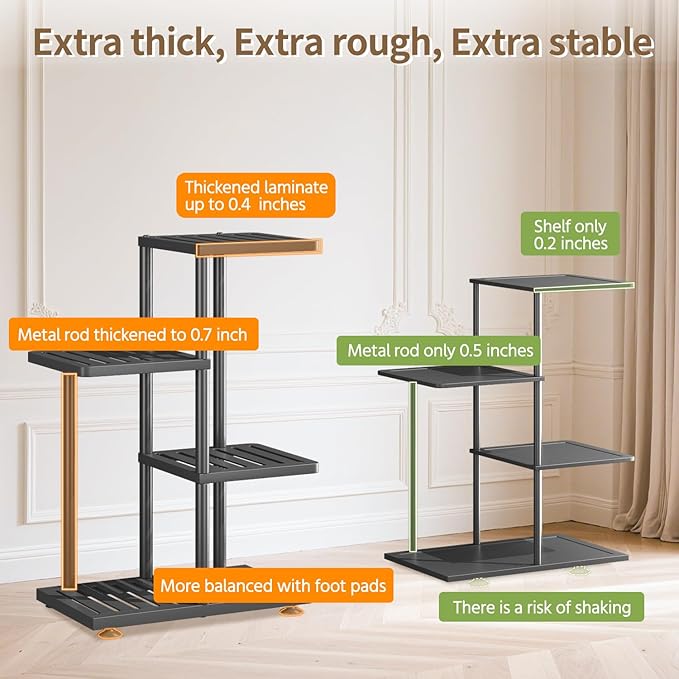 LASZOLA 3 Tier Plant Stand Indoors Outdoors - Image 3