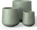 Kante 15.3"+11.6"+8.2" Dia Round Concrete Planter, Large Outdoor Indoor Planter by Kante