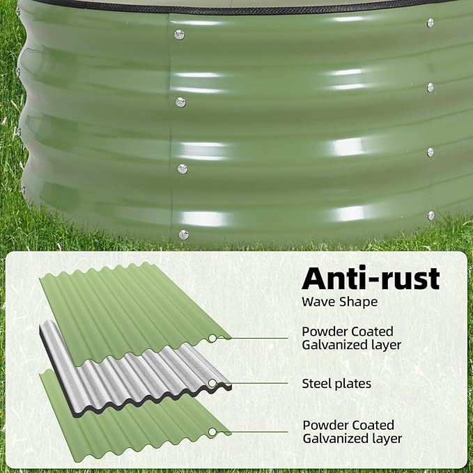 G GOOD GAIN Galvanized Metal Raised Garden Bed Kit - Image 8