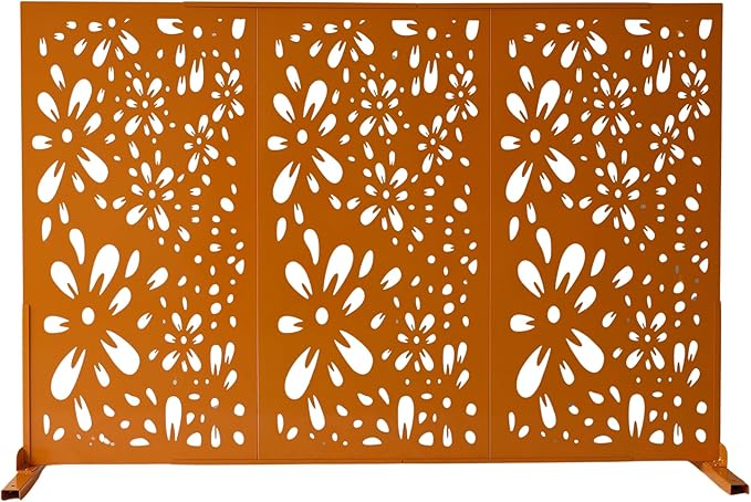 Oakland Living 6 ft. X 4 ft. Orange Freestanding Metal Privacy Screen Room - Image 5