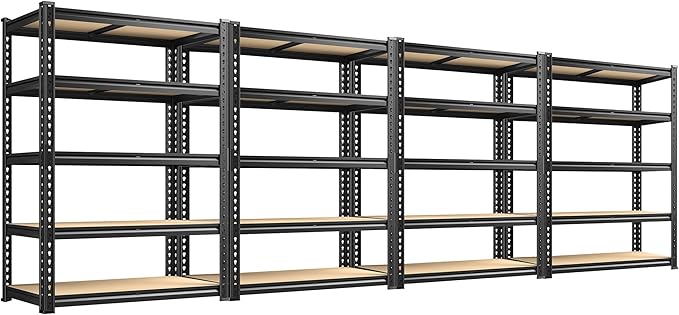 REIBII 2400LBS Storage Shelves 5 Tier Garage Shelving Heavy Duty Adjustable by REIBII