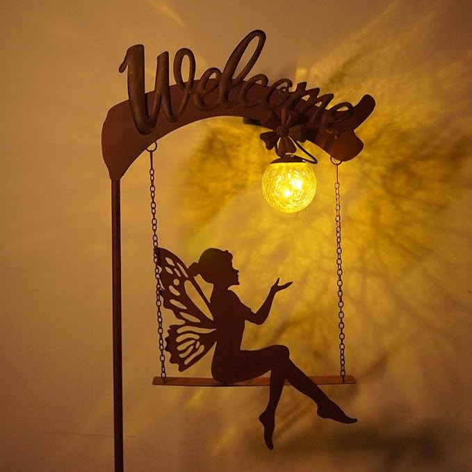 HONGLAND Solar Garden Lights Outdoor Decor, Solar Fairy Lights Outdoor Moon - Image 5