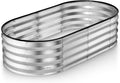 Plant & Plot Galvanized Raised Garden Beds Outdoor // 4×2×1 ft Planter Raised by PlantPlot