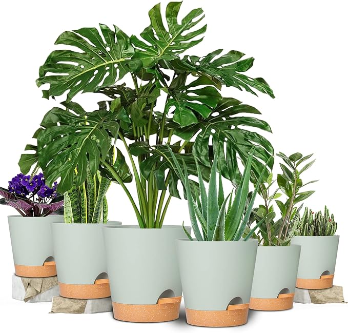 GARDIFE Plant Pots 8/7/6.5/6/5.5/5 Inch Self Watering Planters - Image 2