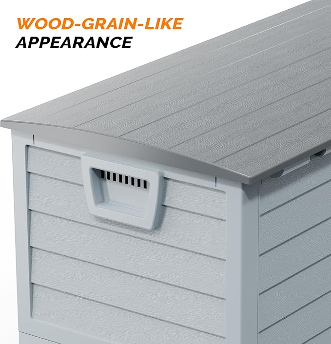 VINGLI 75 Gallon Collapsible Outdoor Storage Box, Simple-to-assemble Plastic - Image 8