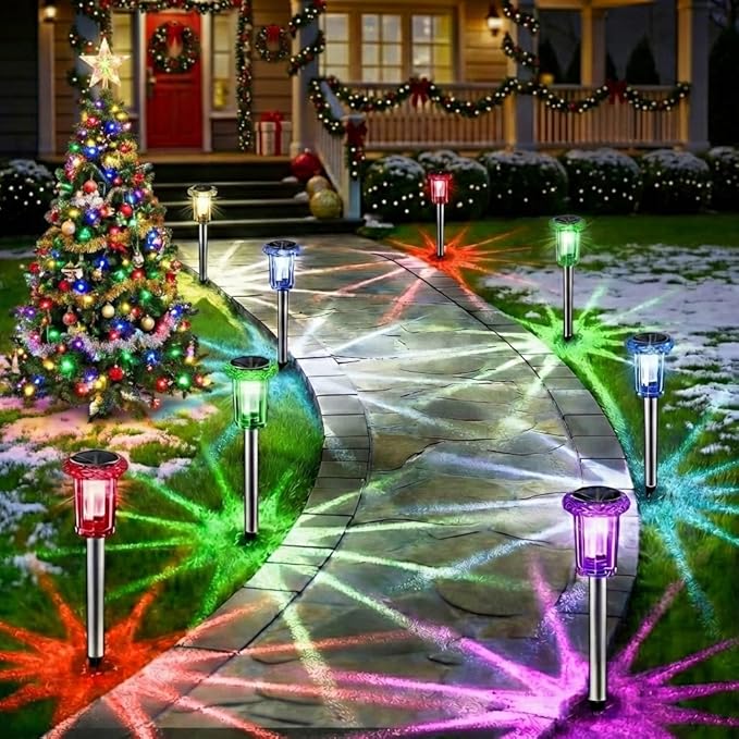 Solar Outdoor Lights, 10 Pack Solar Pathway Lights Outdoor Waterproof, - Image 9