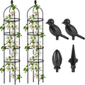 2 Pcs Garden Obelisk Trellis for Climbing Plants Outdoor 6 Ft Rose Bush Round by Miuwauer